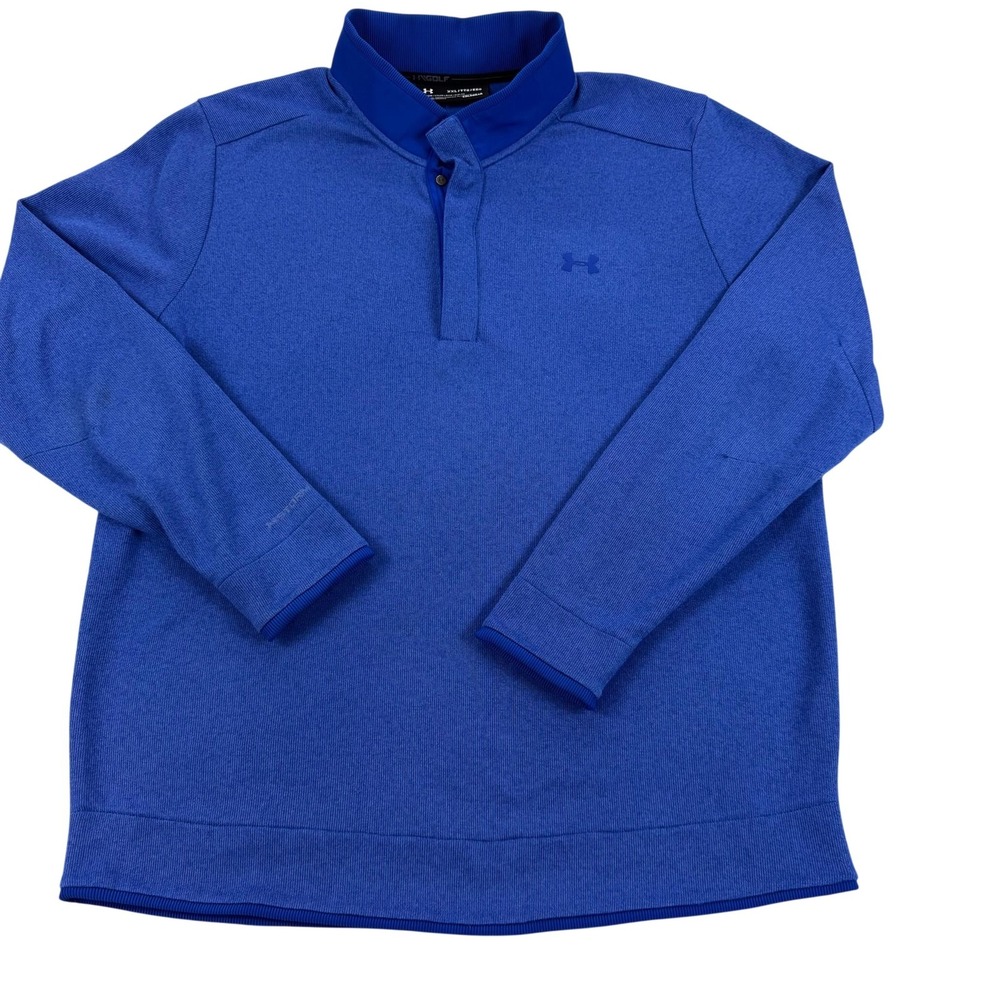 Under Armour Storm ColdGear Golf Pullover Mens 2XL Blue Long Sleeve UA Thermal